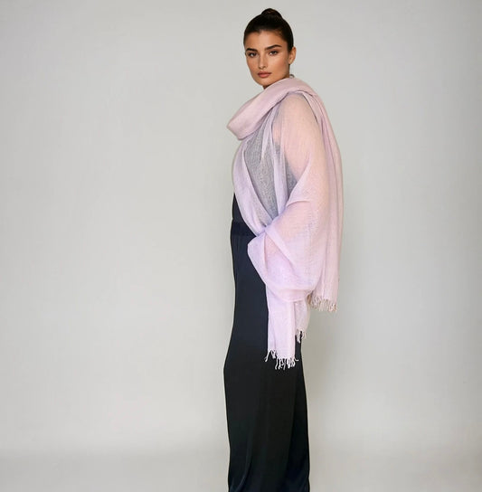 PURE CASHMERE WRAP LAVENDER
