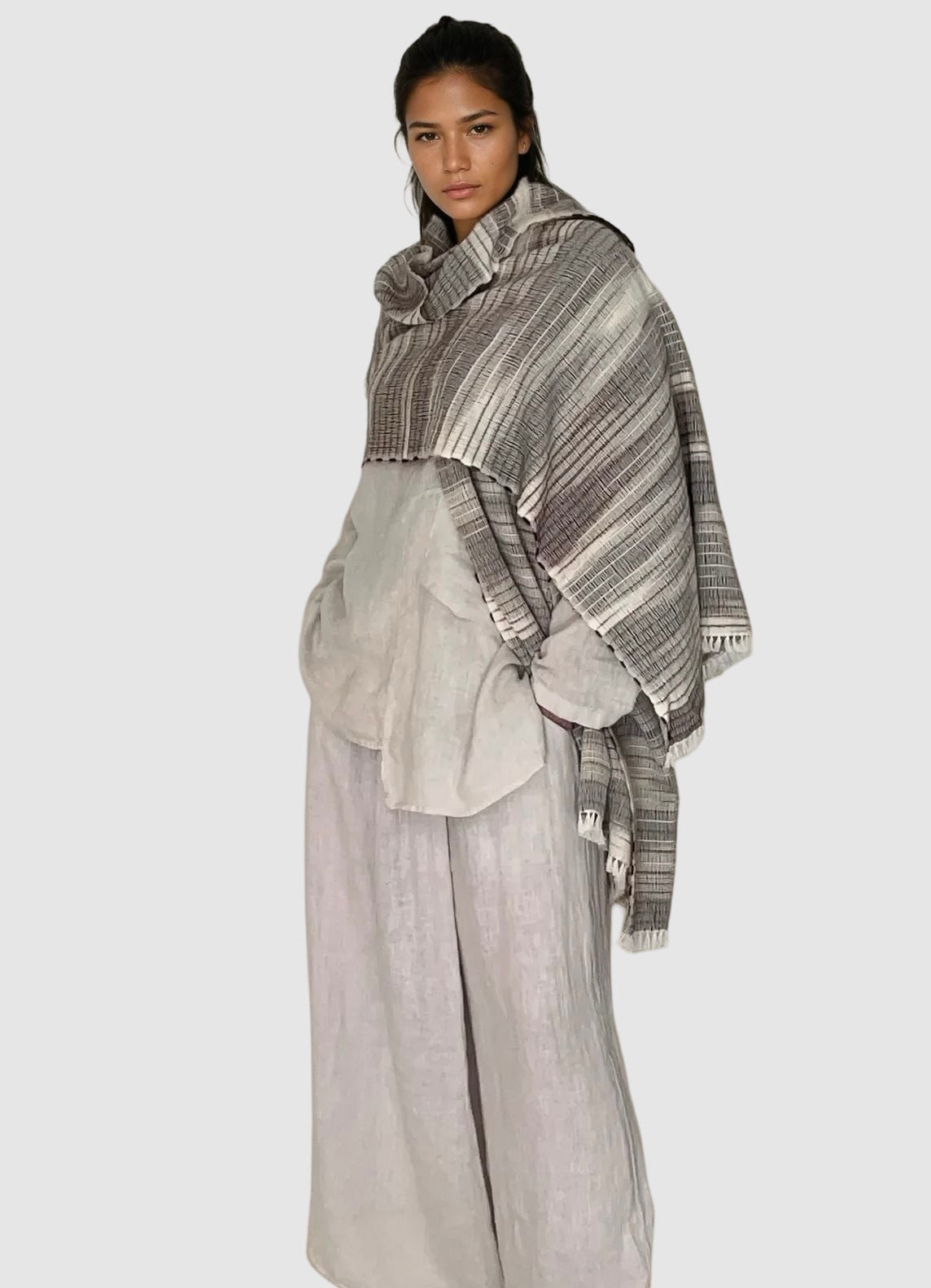 IKAT WRAP  BROWN CREAM