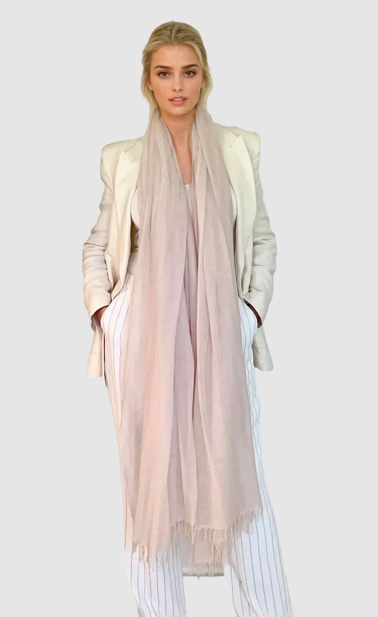 PURE CASHMERE SOFT PINK WRAP