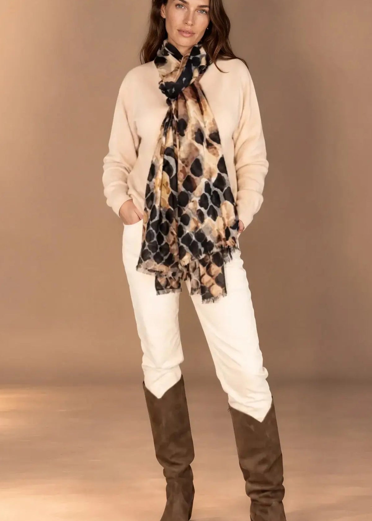 Premium Snake Print Travel Wrap - Designer Animal Print Luxury Cashmere