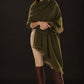 Olive Green Handwoven Pure Cashmere Wrap Heavy Weight