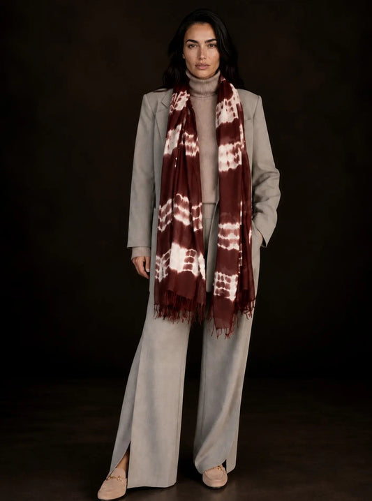 Hand Woven Cashmere Wrap - Earth Brown Forest Green | Cashmere Luxe