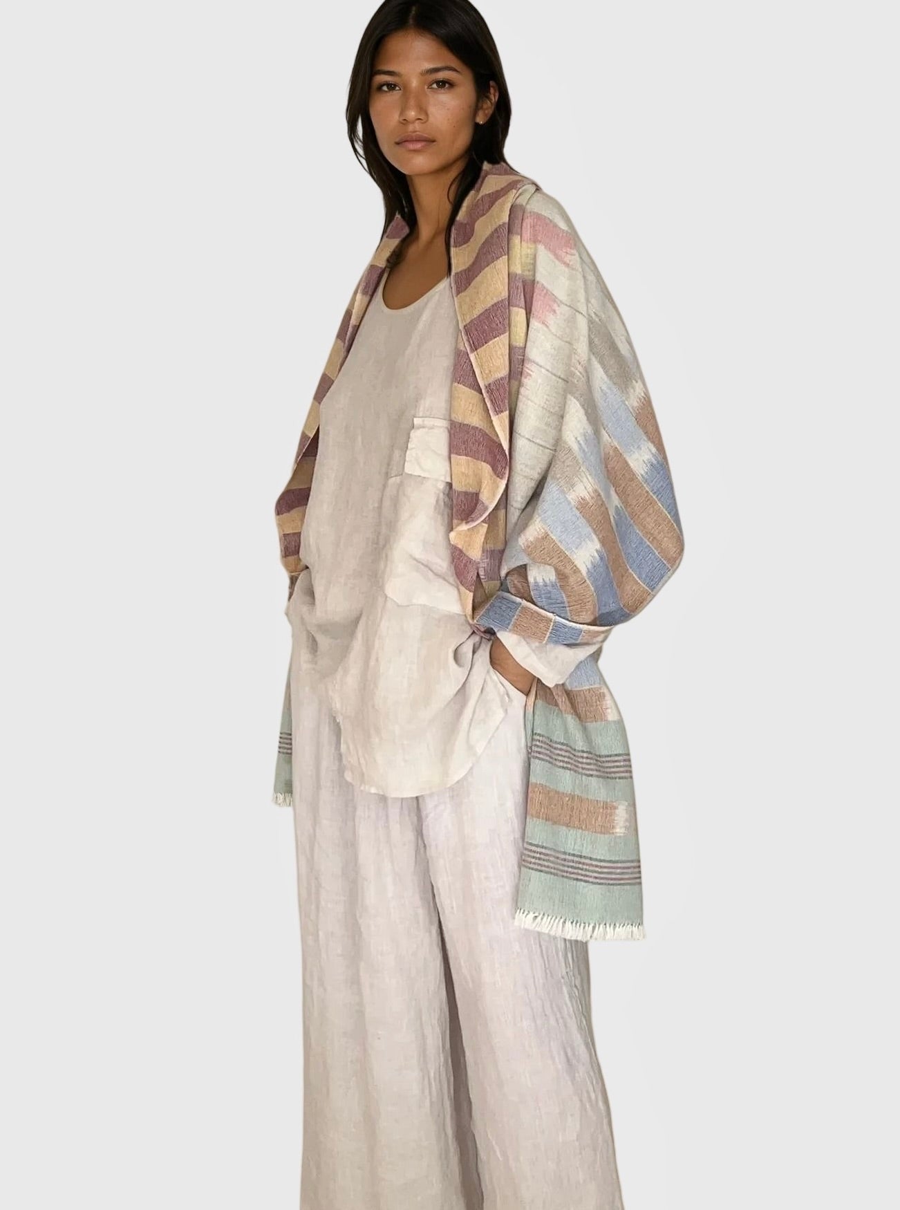 IKAT WRAP PASTAL COLOURS