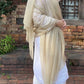 Premium Vanilla Cream Cashmere Wrap - Luxury Lightweight Designer Shawl