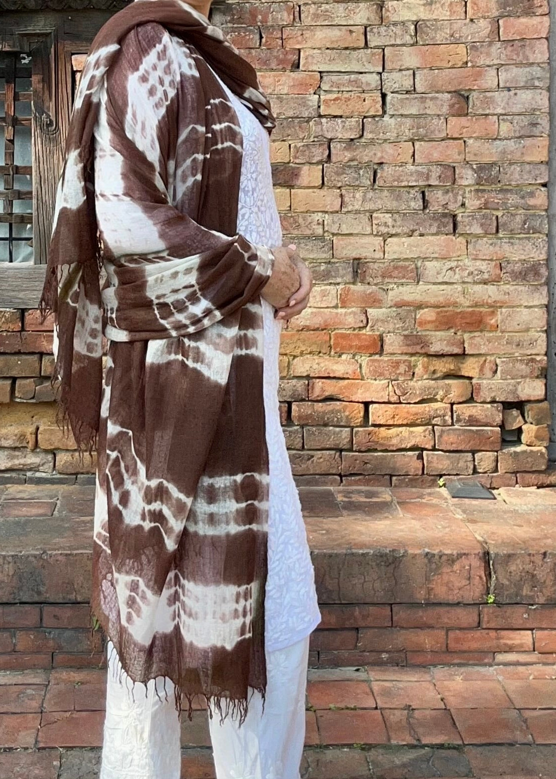Hand Woven Cashmere Wrap - Earth Brown Forest Green | Cashmere Luxe