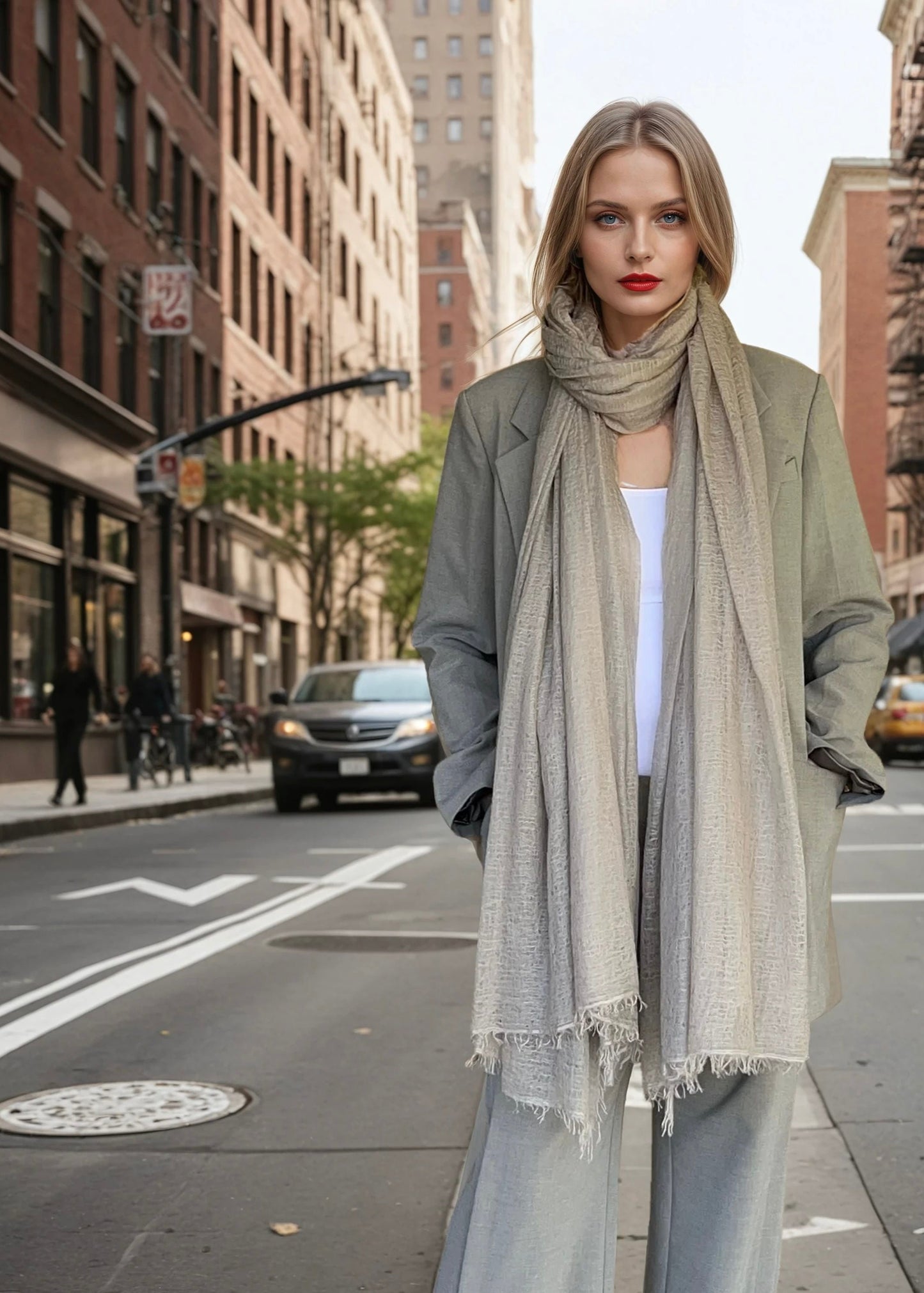 Dove Mist Spring Wrap | Light weight shawl