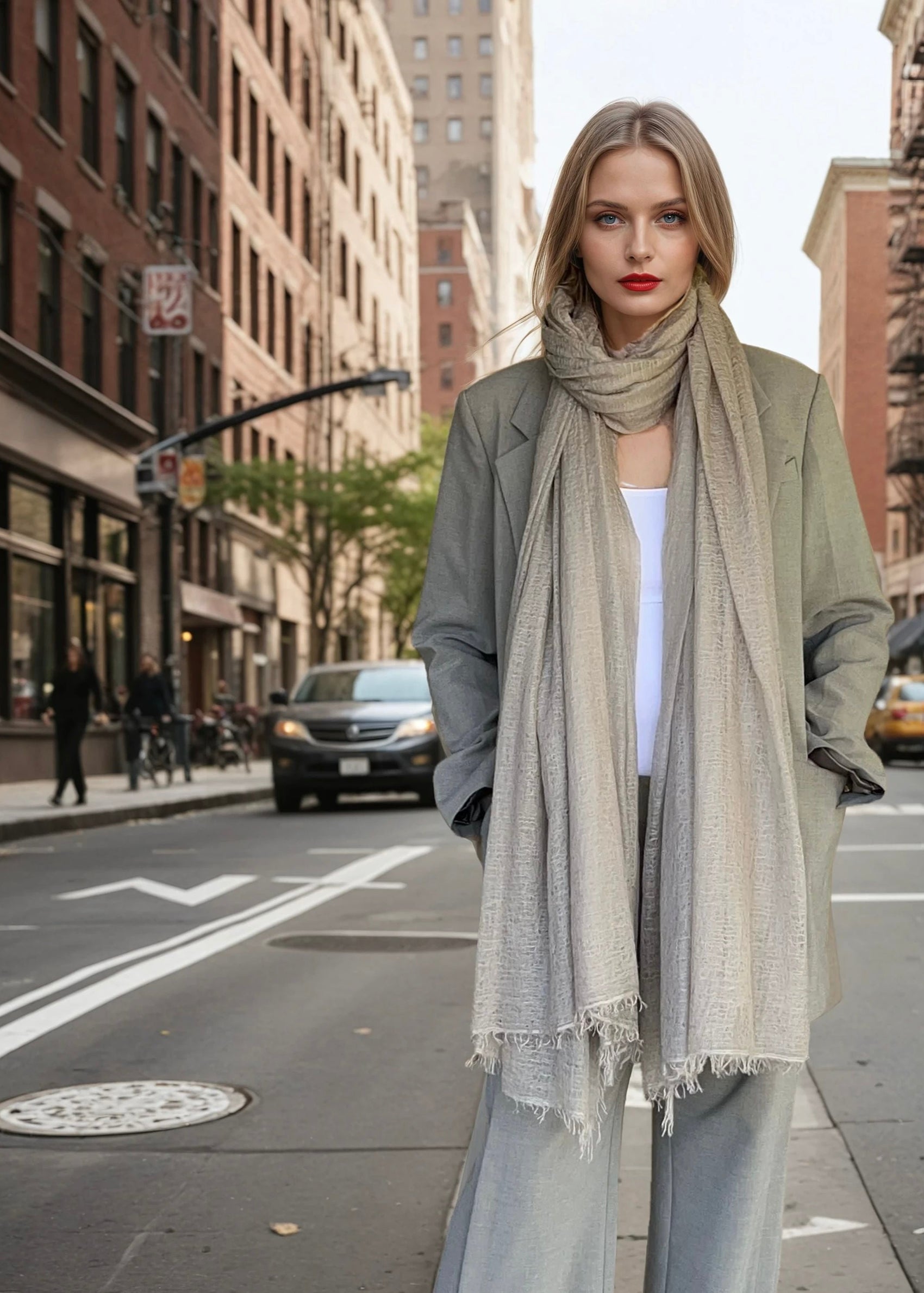Dove Mist Spring Wrap | Light weight shawl