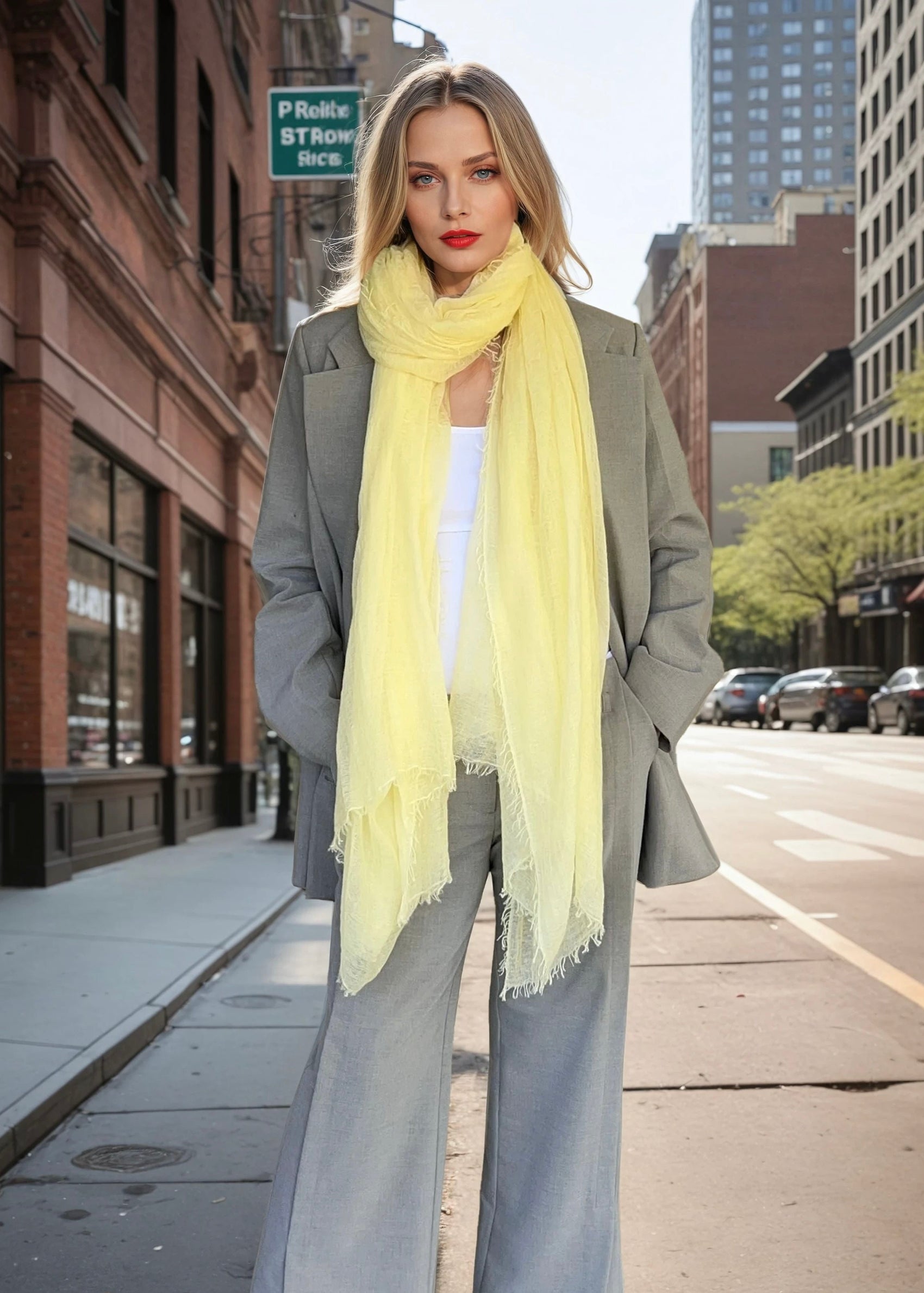 Marigold Mist  Cashmere Wrap | Lightweight Shawl