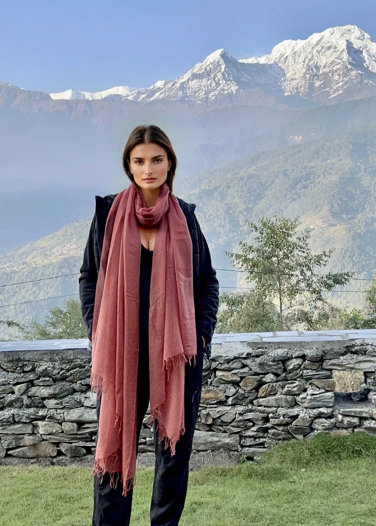 Burnt Sienna Cashmere Wrap | 100% Handwoven Luxury Shawl