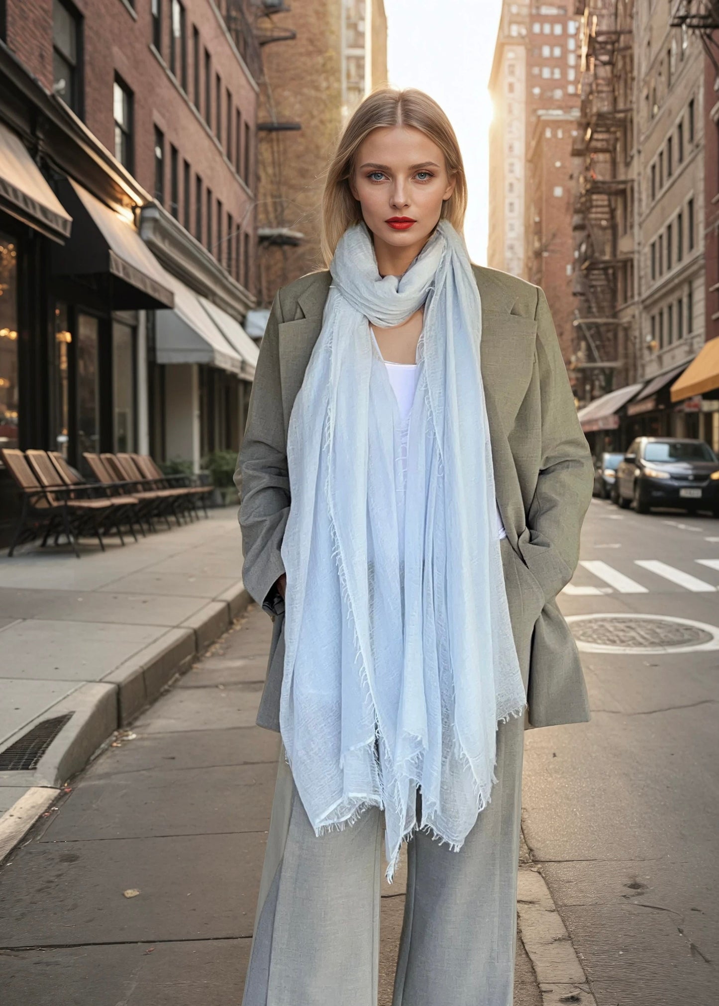 Blue Haze | Lightweight Shawl