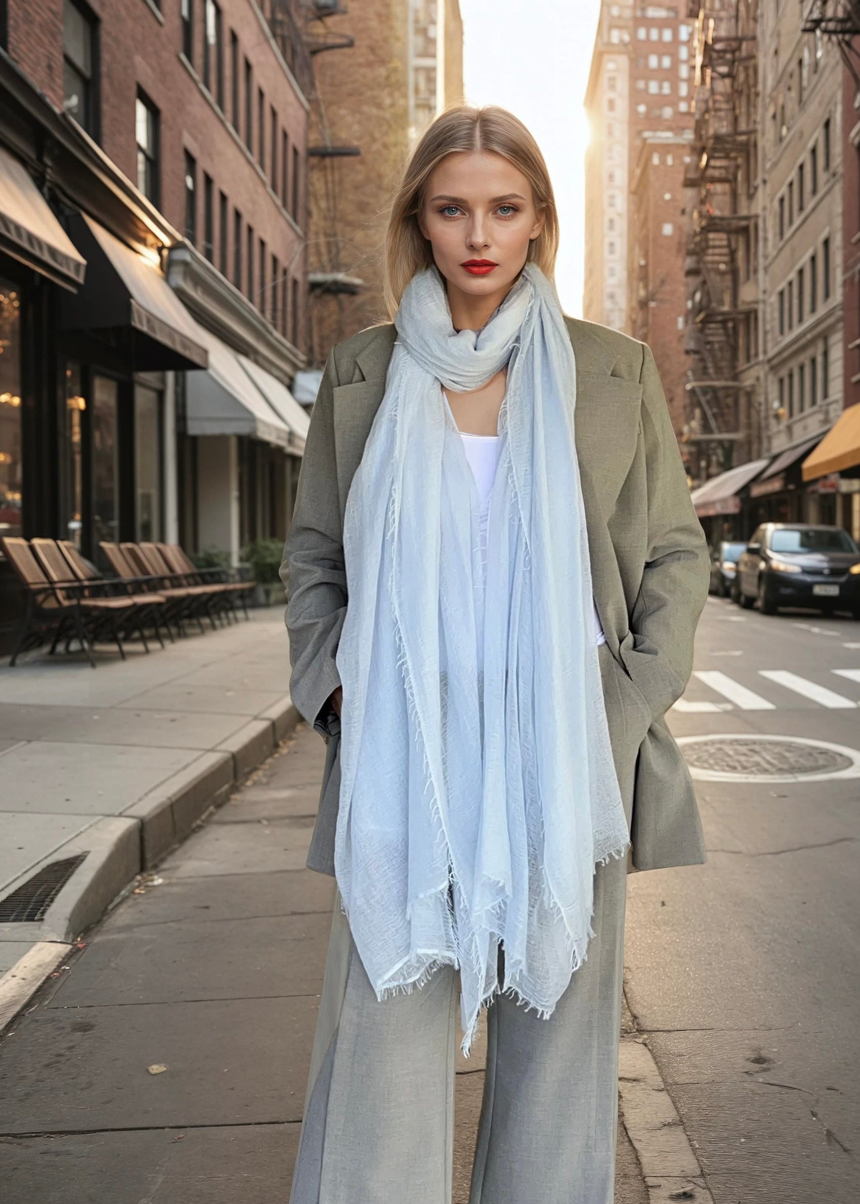 Blue Haze | Lightweight Shawl