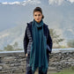 Midnight Teal Cashmere Wrap | 100% Handwoven Luxury Shawl