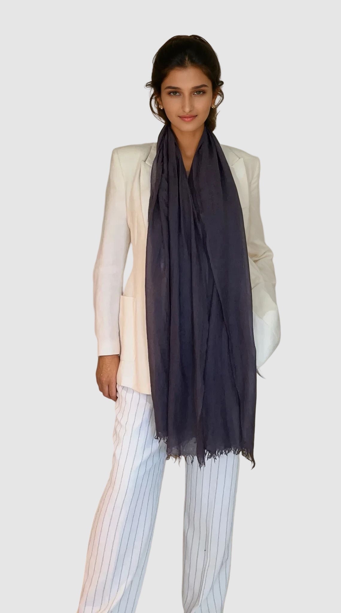 Charcoal Cashmere Scarf