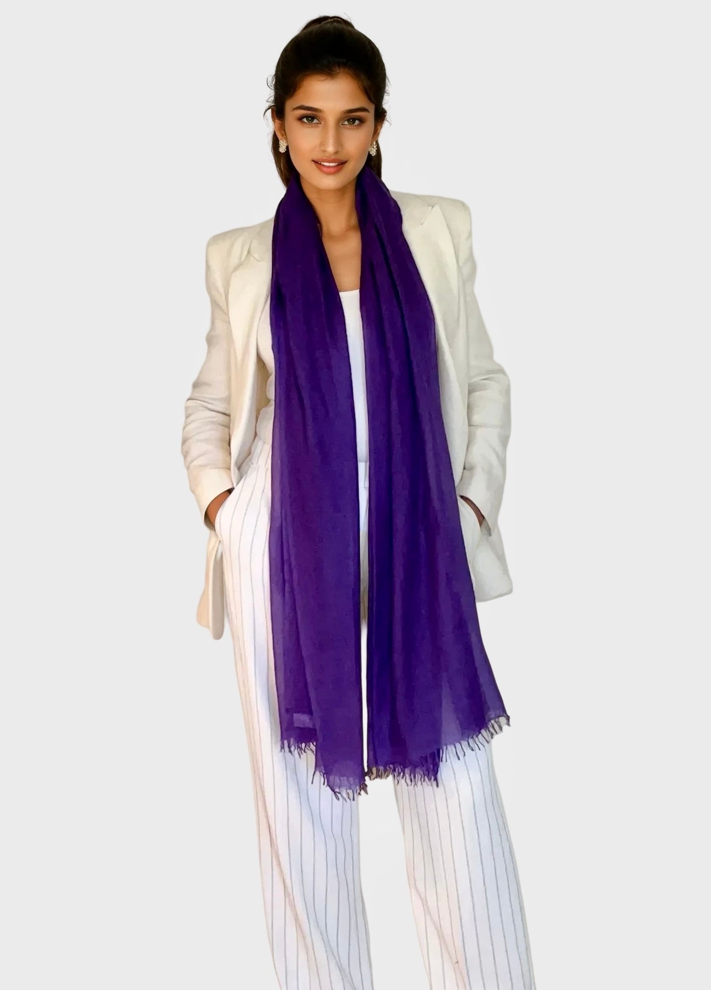 Royal Purple Cashmere scarf