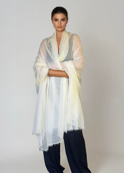 Coconut Milk Cashmere Wrap | Lightweight Shawl
