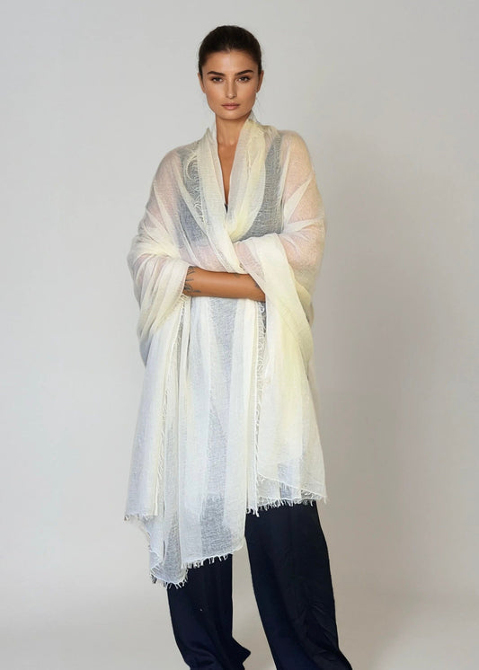 Coconut Milk Cashmere Wrap | Lightweight Shawl