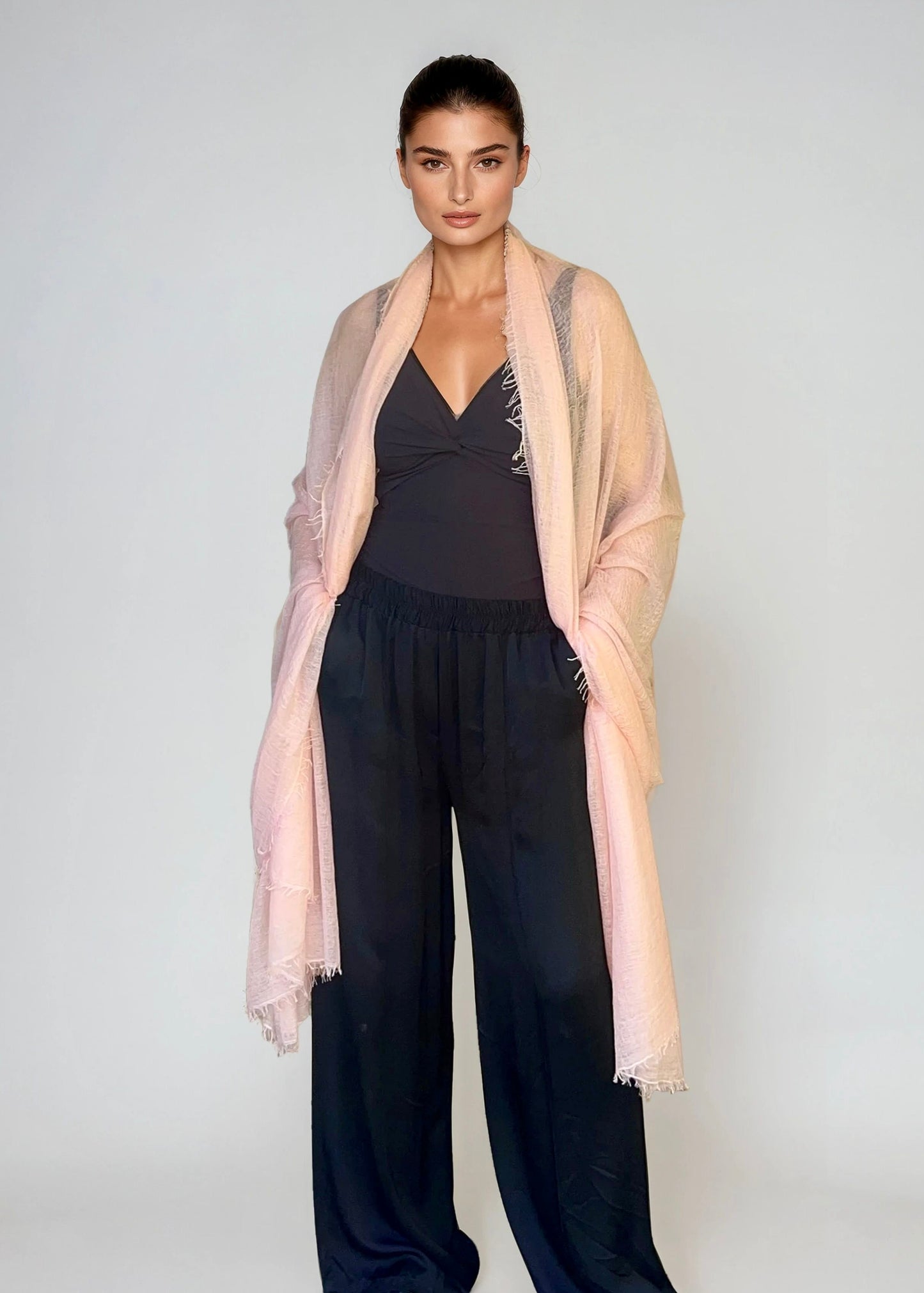 Sunset Blush  Cashmere Wrap | Lightweight Shawl