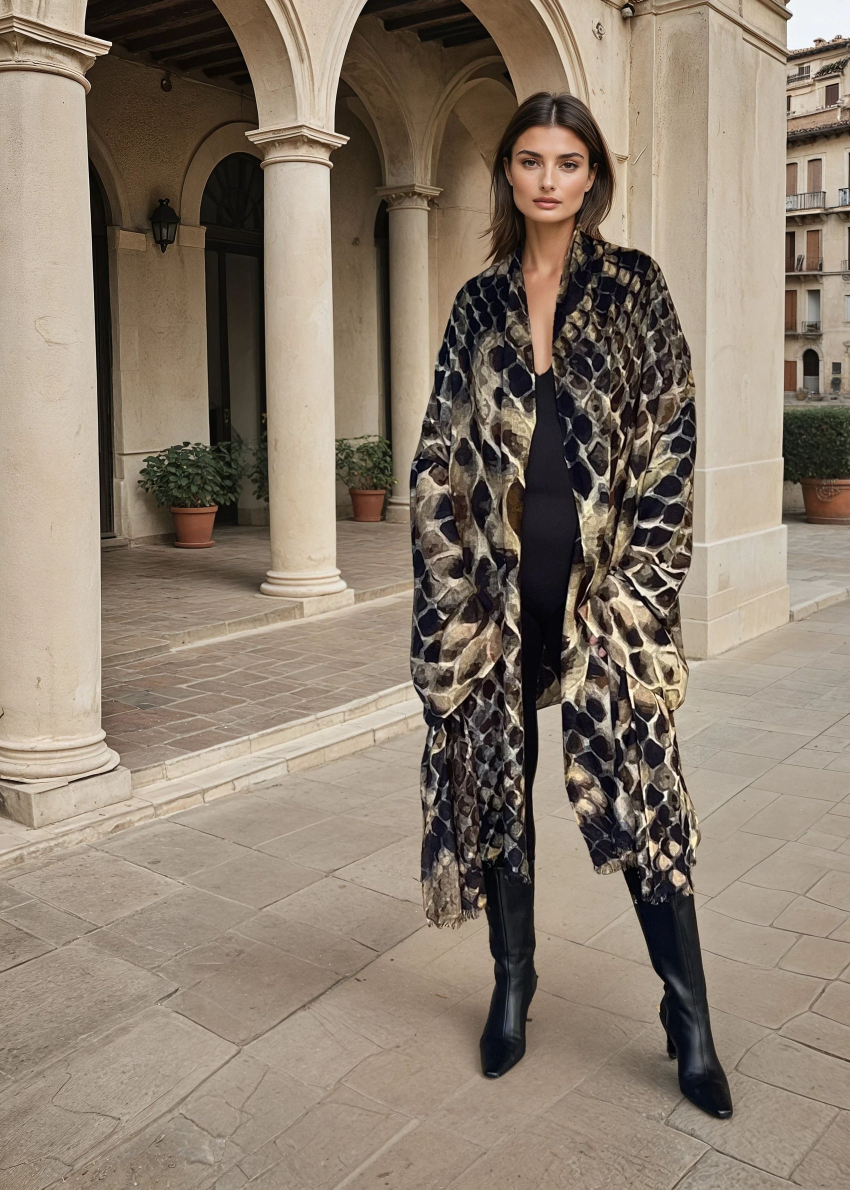 Snake Print Travel Wrap
