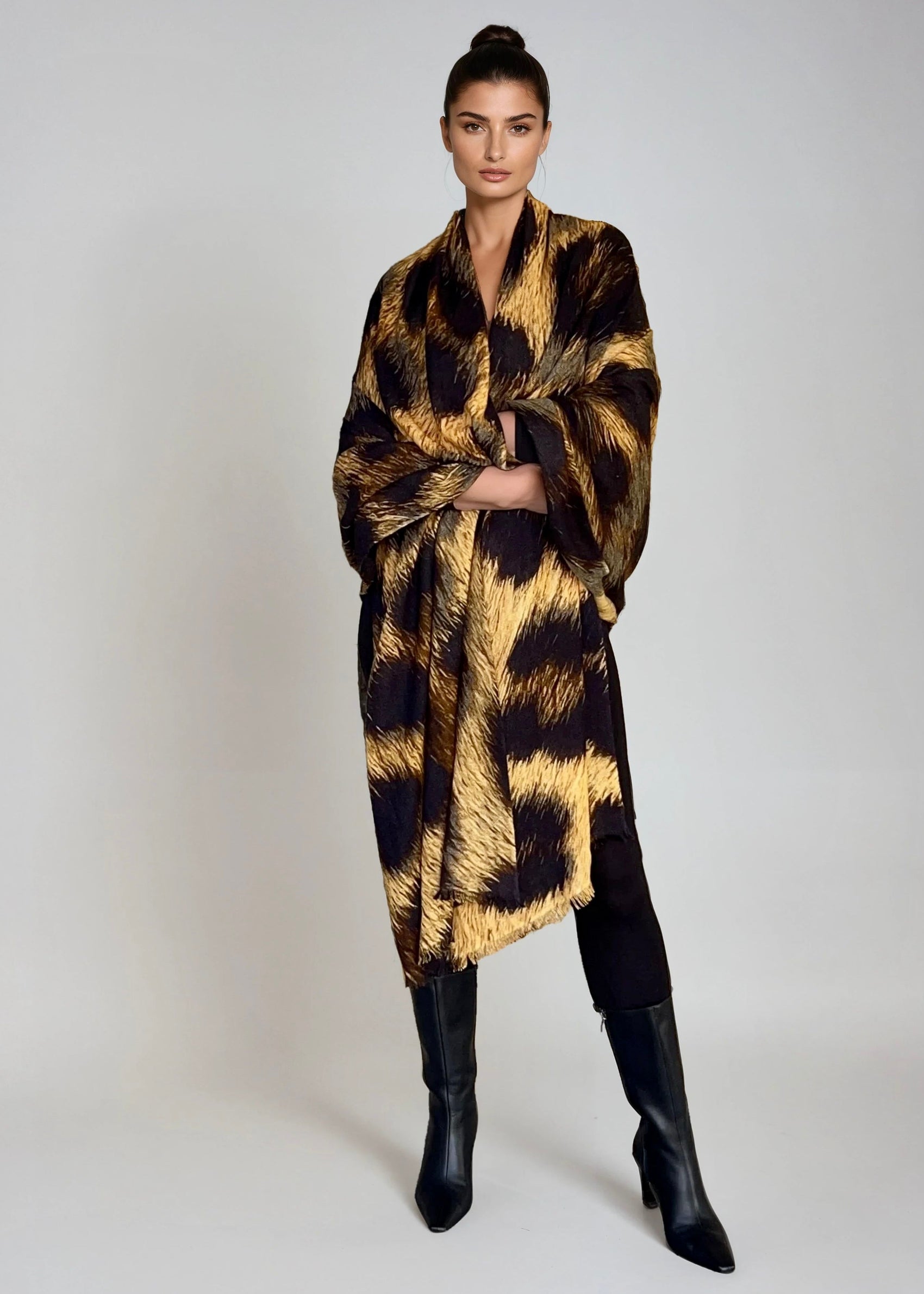 Brown Leopard Travel Wrap