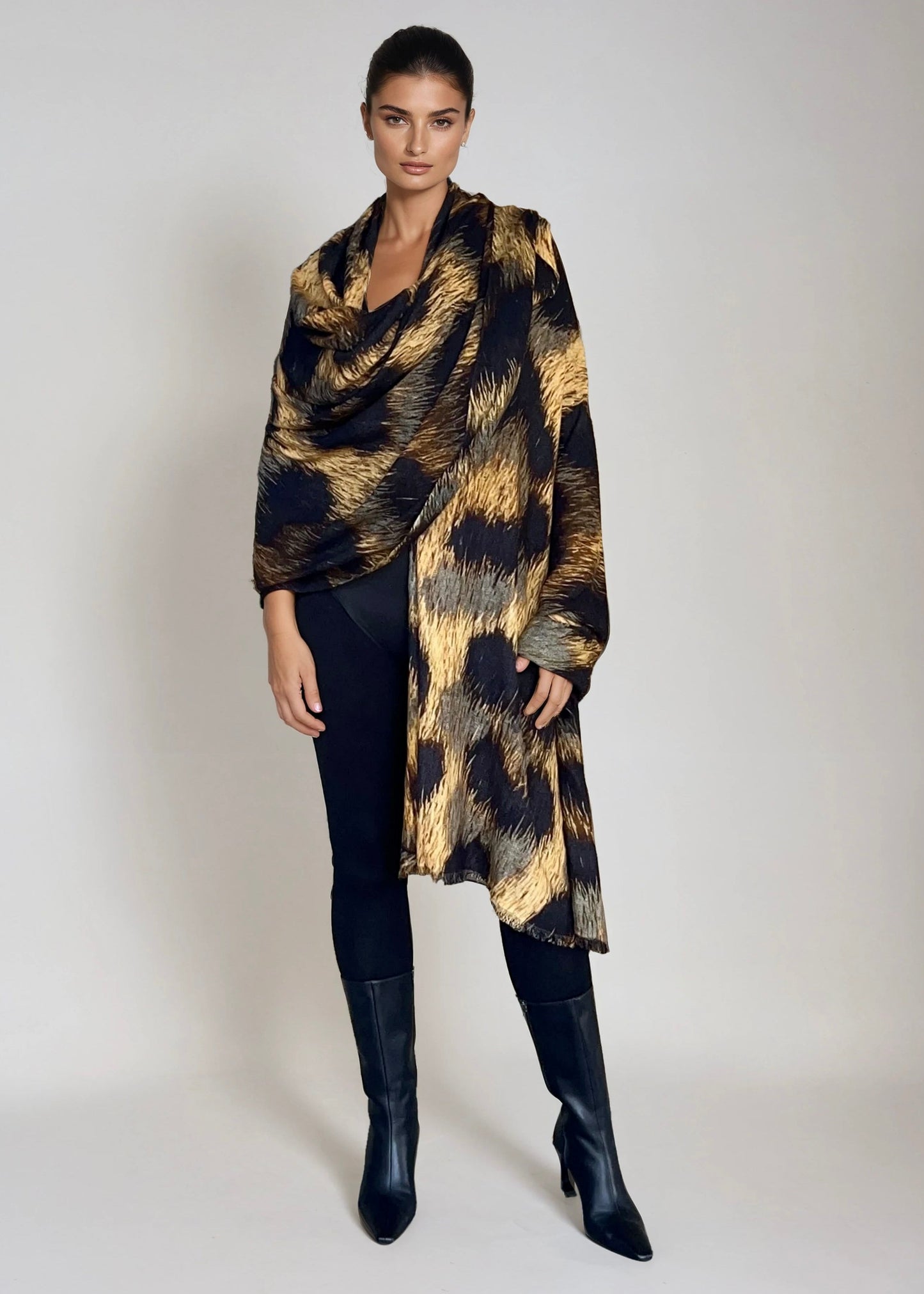 Brown Leopard Travel Wrap