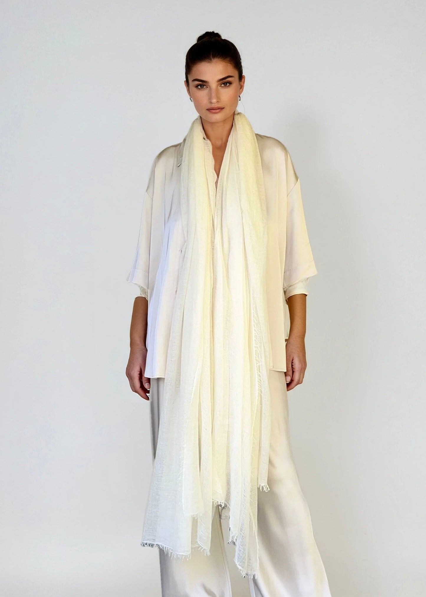 Coconut Milk Cashmere Wrap | Lightweight Shawl