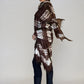 Premium Earth Brown Forest Green Hand Woven Cashmere Wrap - Limited Edition Luxury
