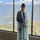 Premium Celadon Pure Cashmere Wrap - Handwoven Himalayan Luxury Scarf