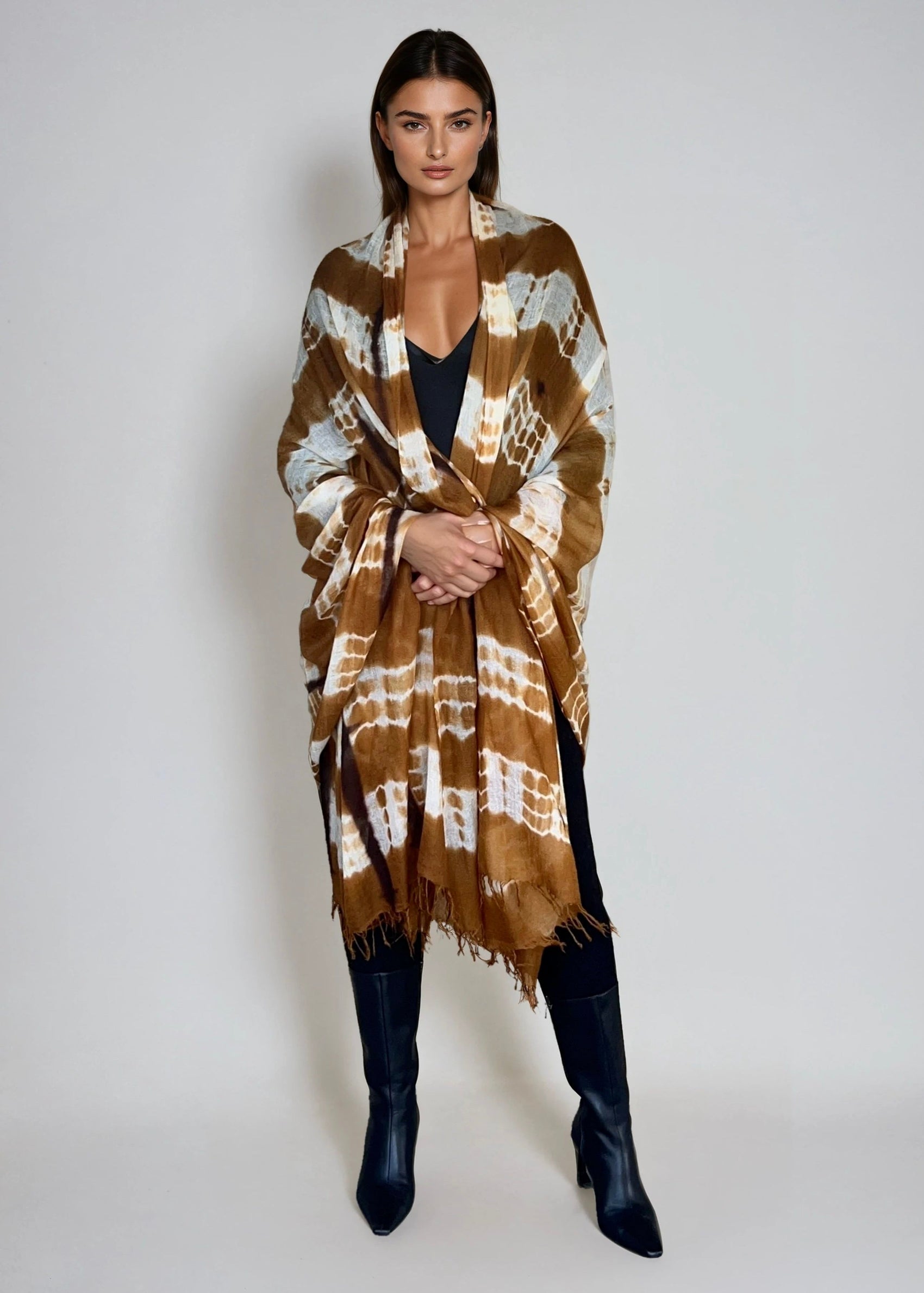 Bronze Brown| Premium Handwoven Cashmere Wrap| Limited Edition