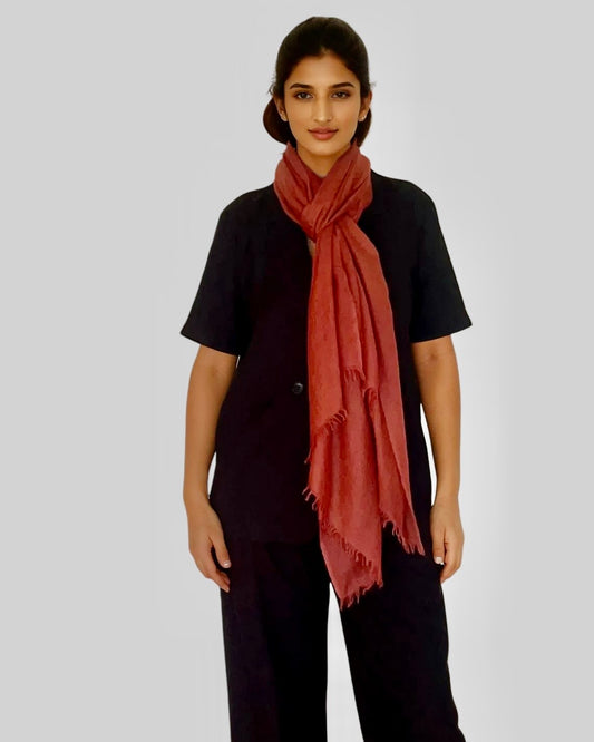 Burnt Brown Cashmere Scarf