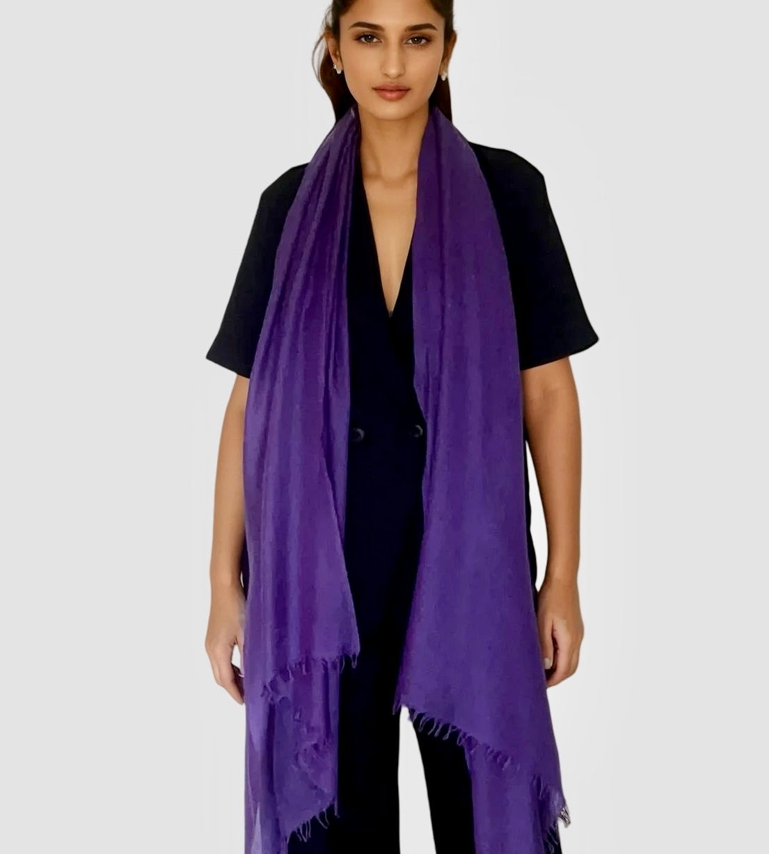 Royal Purple Cashmere scarf