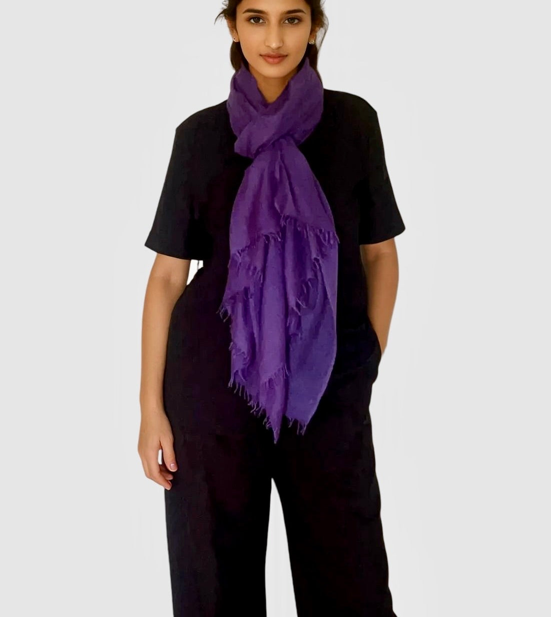 Royal Purple Cashmere scarf