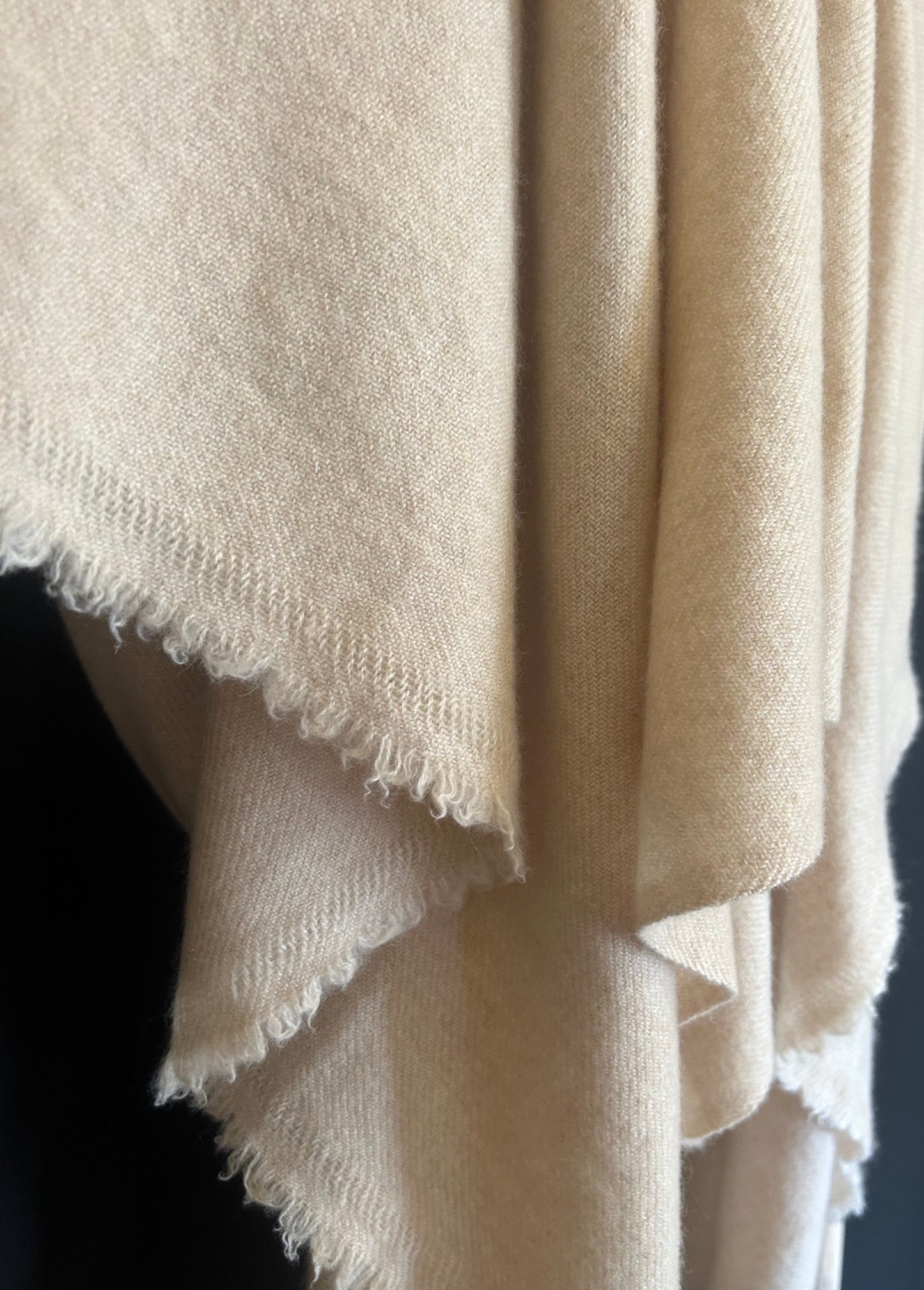 Cream Cashmere Bed Throw