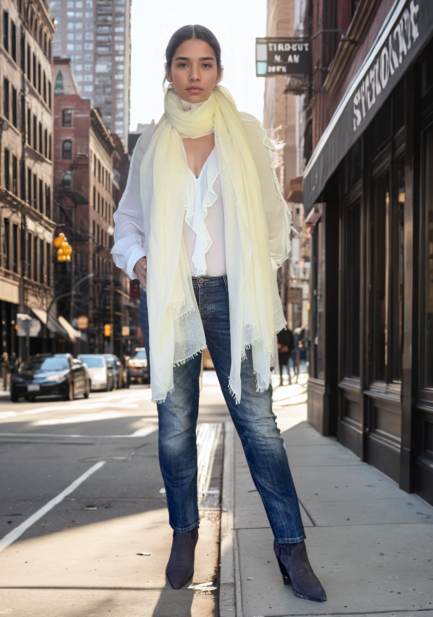 Premium Coconut Milk Cashmere Wrap - Luxury Lightweight Designer Shawl