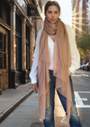 Premium Sunset Bronze Cashmere Wrap - Luxury Lightweight Designer Shawl