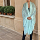 Opal Blue Cashmere Wrap | Hand-loomed Luxury Scarf