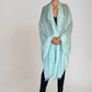 REINES KASCHMIR-OPALBLAUES WRAP