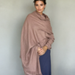 Heavyweight Plant-Dyed Cashmere Wrap | Tan