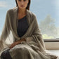 Taupe Cashmere Wrap | 100% Handwoven Luxury Pashmina Shawl