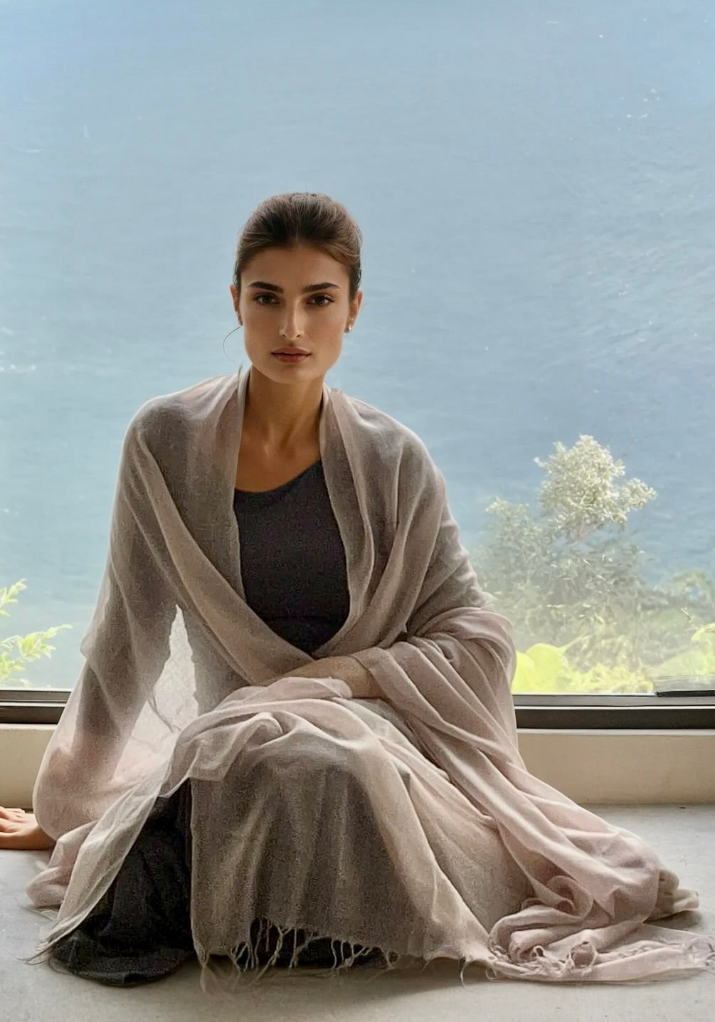 Lavender Grey Cashmere Wrap | 100% Handwoven Luxury Shawl