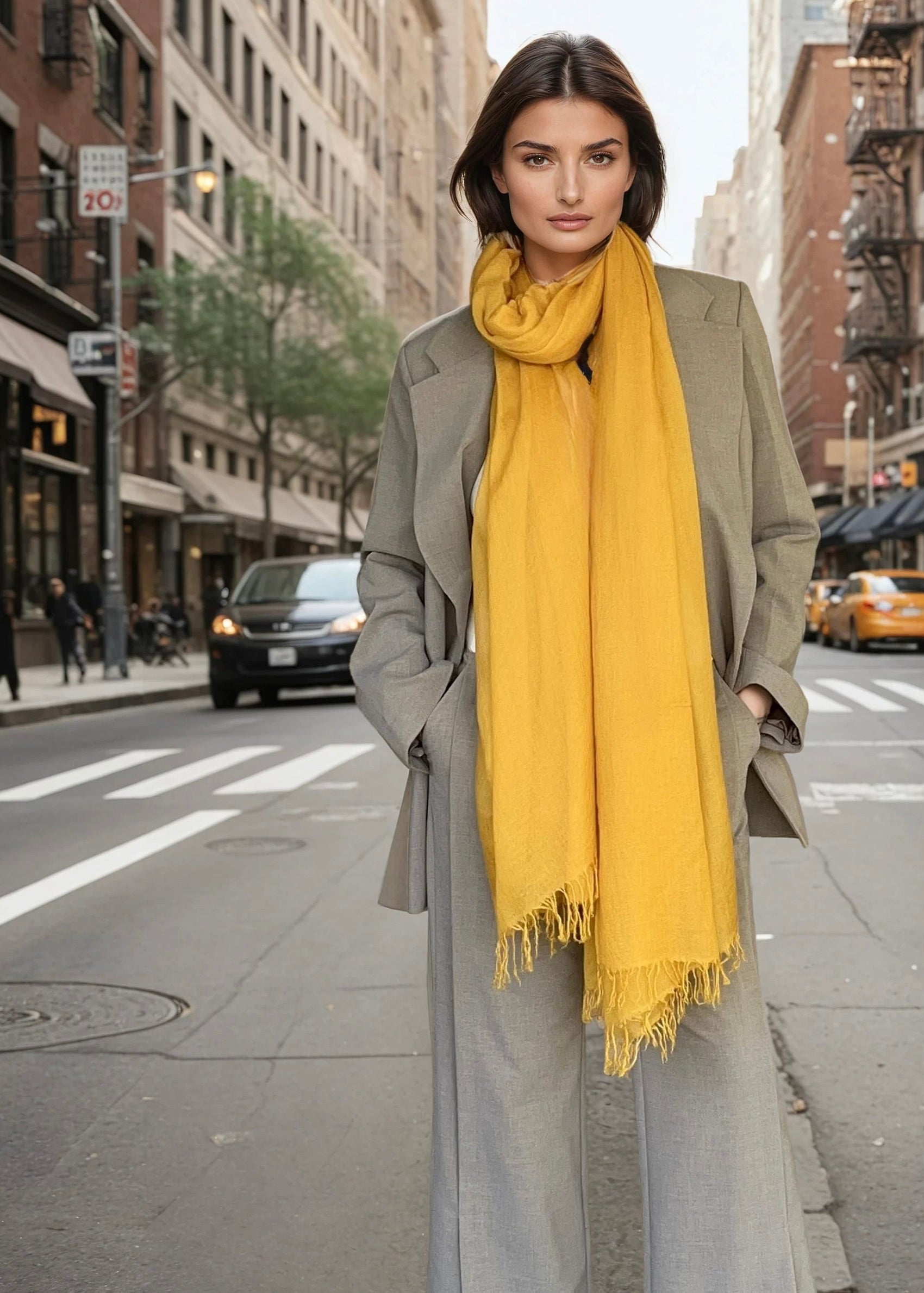 Saffron | |Handloom Luxury Scarf Wrap