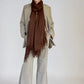 Premium Earth Brown Handloom Cashmere Wrap - Luxury Designer Shawl