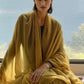 Saffron Handloom Cashmere Wrap - Luxury Scarf | Cashmere Luxe