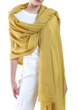 TRAVEL WRAP MUSTARD - Cashmere Luxe