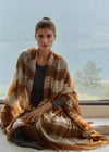 Premium Bronze Brown Handwoven Cashmere Wrap - Limited Edition Luxury