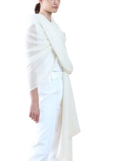 TRAVEL WRAP WHITE - Cashmere Luxe