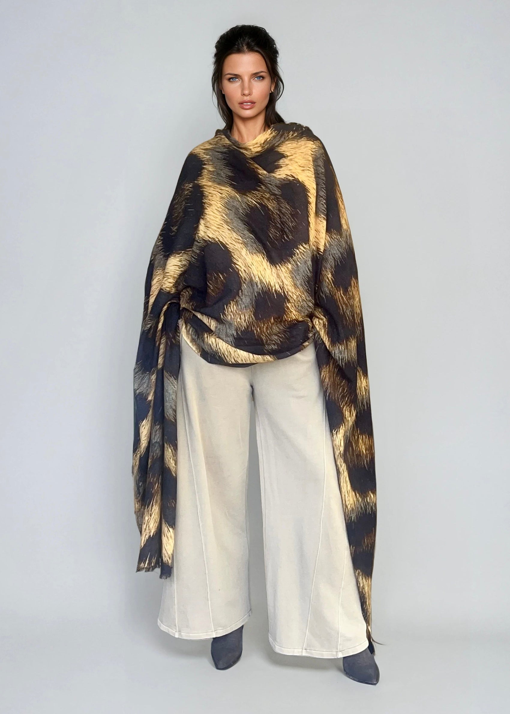 Brown Leopard Travel Wrap
