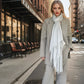 Light Grey Pure Cashmere Wrap | Hand-Loomed Luxury Scarf