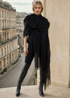 PURE CASHMERE WRAP BLACK