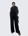 LIGHT-WEIGHT CASHMERE WRAP- CHARCOAL