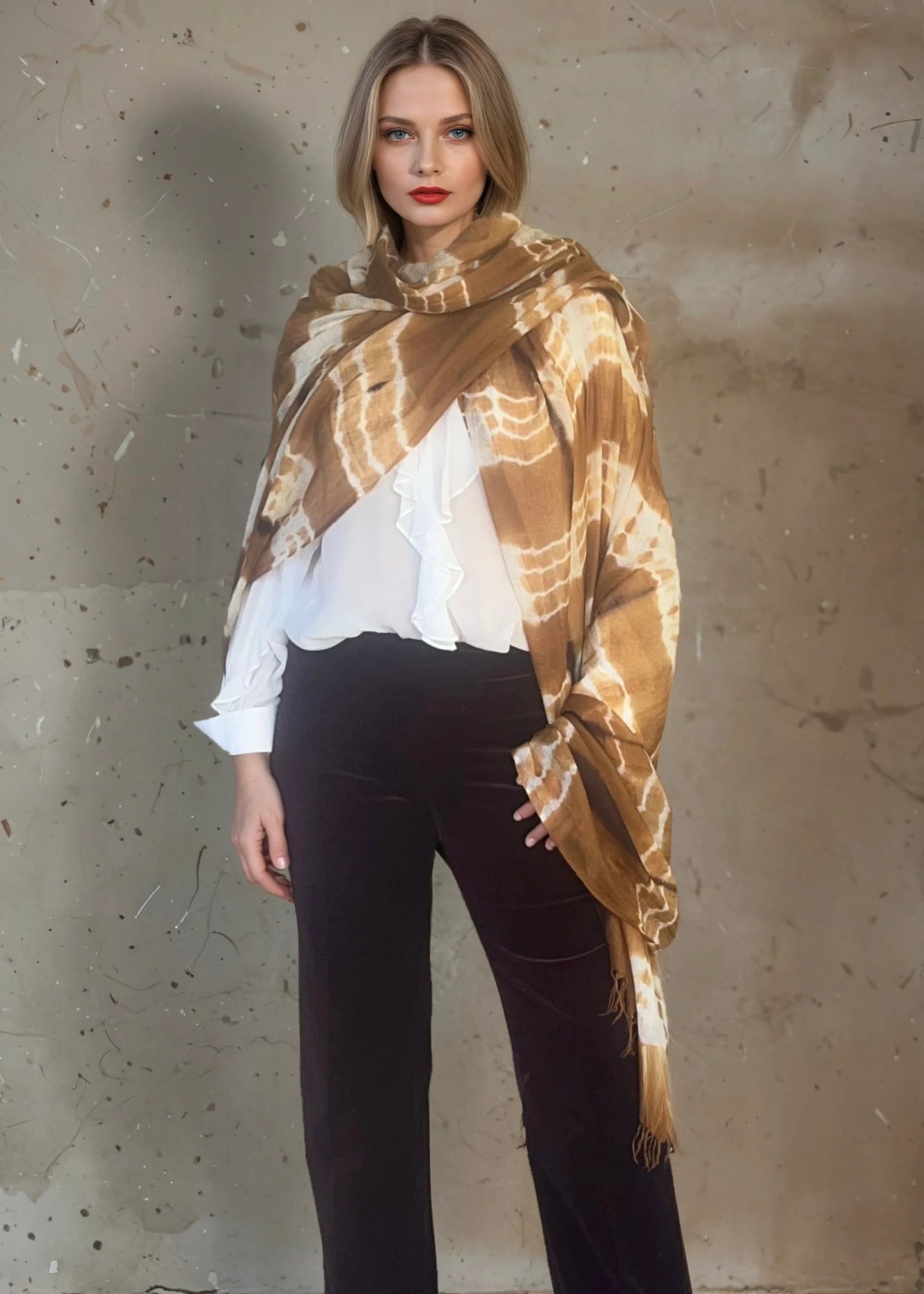 Bronze Brown| Premium Handwoven Cashmere Wrap